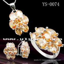 Handmade Fashion Colour Zircon Jewelry Set (YS-0074)